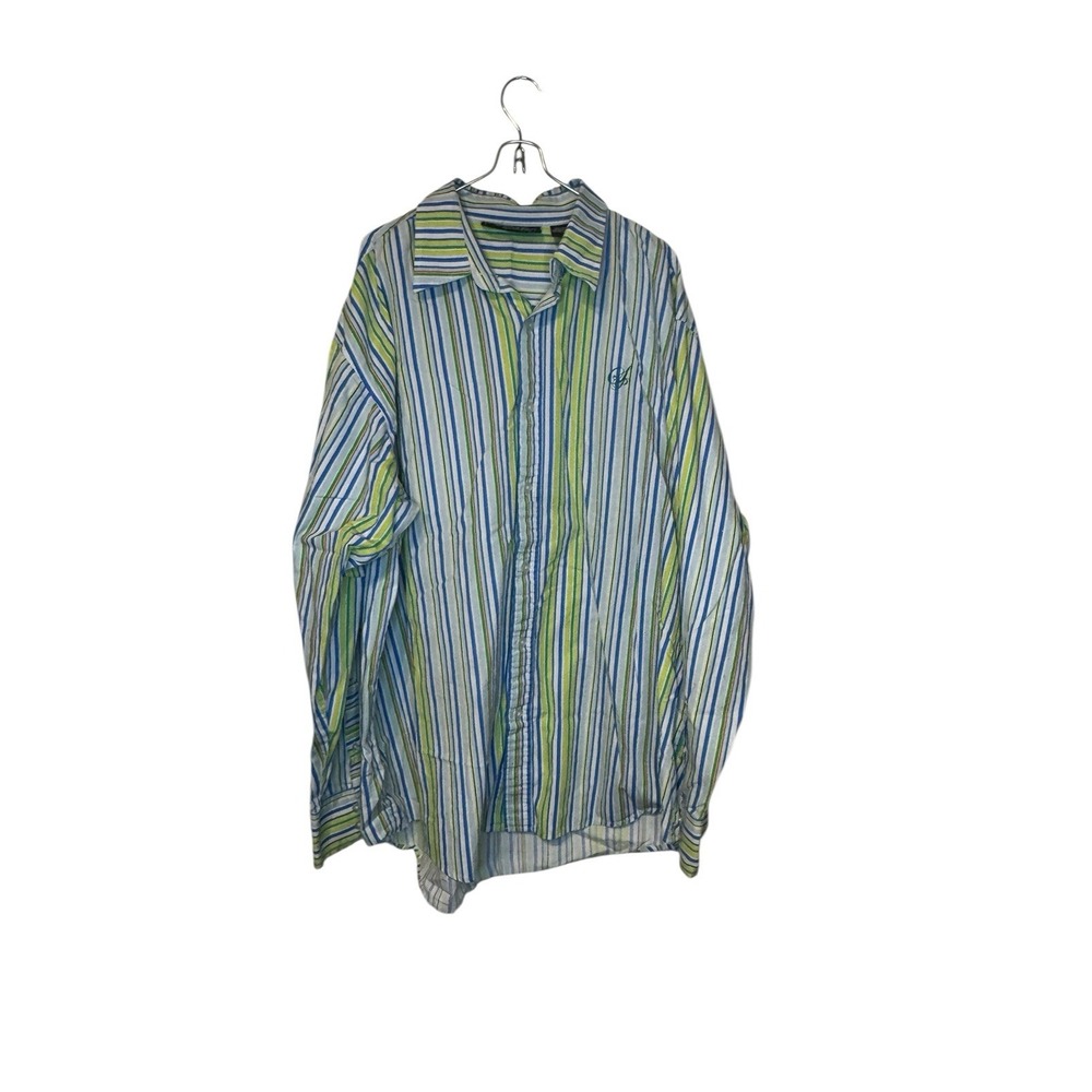 Southpole Men Shirt Signature Series Streetwear Striped Long Sleeve Cotton XXL